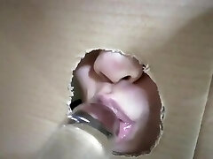 【ASMR】【Close up】Faux-cock Blowjob glory hole