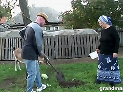 Just horny village mature couple fucking insane outdoors for orgasm