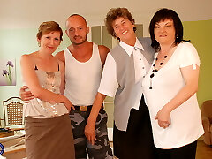 Grandmothers get rough fuckfest from strong boy