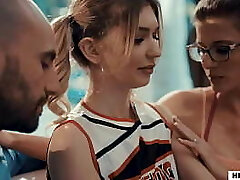 Mature Coach Cory Chase Shares Teen Cheerleader Mackenzie Moss With Husband