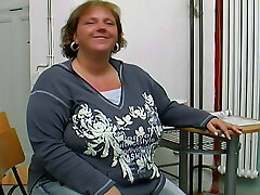 A stunning German BBW enjoys playing with her favorite fake penis