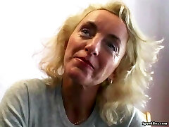 Big-boobed mature rides cock