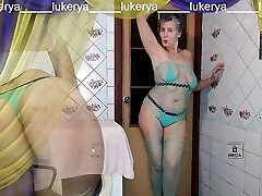 A short video from the recent past showing steamy housewife Lukerya creating a complete set of erotic underwear.
