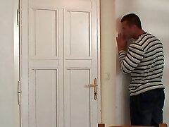 Huge-titted mom in law seduced him by masturbating