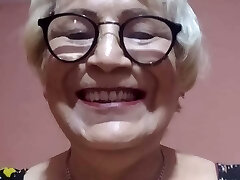 Marvelous vagina of granny Angela. Showing the inside