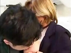 Aged Boss and Her Employee