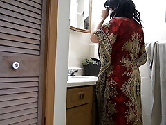 Punjabi step-mom fucked with immense cock before she goes to work