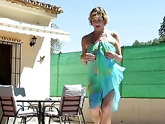 A Day at the Pool with Big-boobed Mature Sweetie Mrs. M