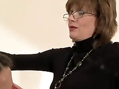 Brit Mature Riding Strapon