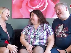 Chubby German Housewife Tries First Pornography Casting With Her Husband
