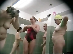 group showering mothers on spy cam