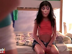 MOMO Challenge in a fantastic FFFM foursome with spooky cocksluts