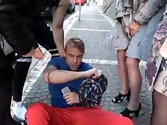 Horny granny has group intercourse