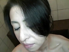 A shower, a bath, a cock suck and a excellent bed poke for the Asian mature lady Nobuko Tachikawa