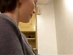 Japanese milf lures a young man and blows his h