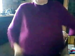 Saggy Tits Granny on Webcam