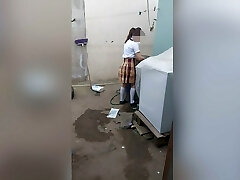 I find my stepdaughter home alone washing her undies, pervy stepdad