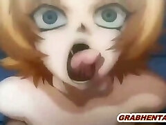 Huge boobs hentai savagely groupfucked by monsters