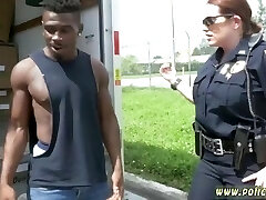 Police woman punished first time Dark-hued suspect taken on a raunchy ride