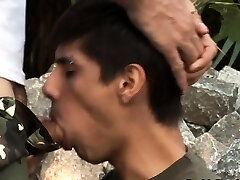 Barebacked twink fucked by ample cock