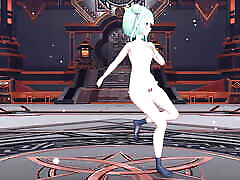 【MMD】Junwa Rushia wrestling woman open japan Hall 【For Gentlemen】