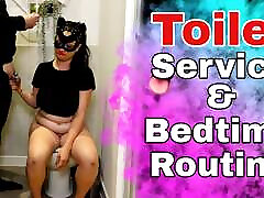 Femdom Toilet ne pharm Training Bedtime Routine Bondage BDSM Mistress Real Amateur Couple Milf Stepmom