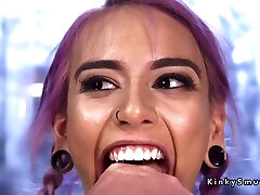 Purple Haired Slave Squirts In Bondage - multfilm onlajn tri Griffith