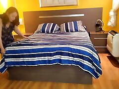 stepmother is noter dame making her stepson&039;s bed - hard sex