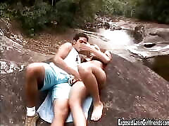 Sexy babe loves a nice outdoor fuck with bf