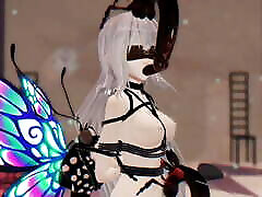 r-18 archevaliers skadi x papillon et insectes rêvent de toi-xbutterflysmmd-ailes émeraude color edit smixix
