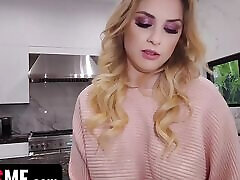 Thick And Busty Step Sis And Girlfriend Riley Reign & Kenzie Love Share One Cock POV - SisLovesMe