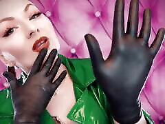 asmr vid-gants en nitrile et huile-fétiche glaminatrix arya grander - grande détente pov au son sexy