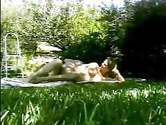 Hot blonde teen gives head with a view to get anal outdoors