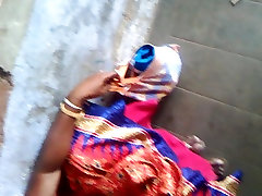 Satin Silk Saree Aunty