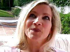 A stunning looking German woman adores a thick rod inside xx video step holes