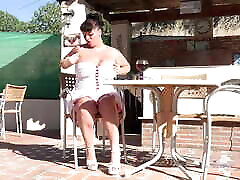 AuntJudys - Busty British crempie chuby Devon Breeze Gets Horny in the Hot Summer Sun