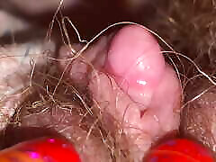 Extreme Close up huge free cum on shoes tube head and hairy pussy