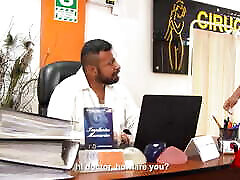 Peruvian janitor disguises himself as a pretty public agent likes fucking to pick up a big-assed Venezuelan woman
