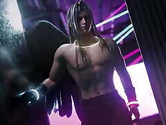 Beauty Tifa gets fucked by a fun in the gazebo of guys in the club