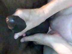 Wife getting BBC lover ready to put his big cock in.