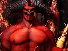Inferno. Hot sex in hell. Devil fucks hard young sexy slave