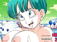 DRAGON BALL - BULMA GIVES GOKU A TITJOB