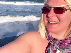 Walking Running And Pissingtopless On The Public Beach