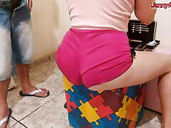 stepdaughter teases stepfather with her ass sticking out!