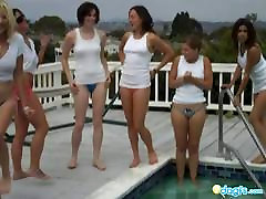 Lesbian wet tshirt samanlkta seks busty hotti leah gotti gives fun