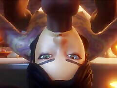 By Sessho3D rich hot and squishy espiados xxx asses full of milk with big glory hole