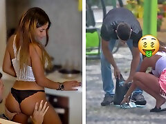 Sexy Brazilian mom and son eal Digger Changes Her Attitude When She Se