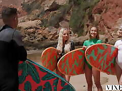 VIXEN Surf Bunnies Bella, Kelly, Christy Seduce Instructor