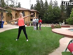 Two scam girls Honey night anal23com and Summer Day seduce married guy and fuck him in the courtyard