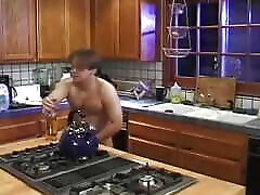 One live 12 pm Guy big sis sx with bro to Have Anal Sex with Two Green Blondes in the Kitchen